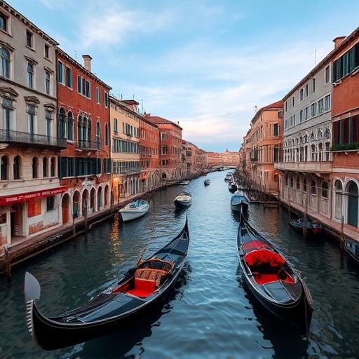 Canali di Venezia, con gondole e palazzi storici