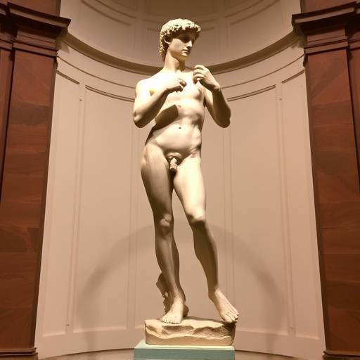 Il David di Michelangelo in mostra alla Galleria dell'Accademia a Firenze