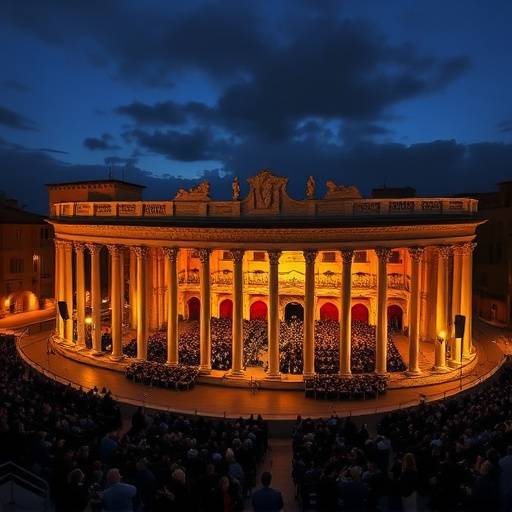 L'Arena di Verona durante una performance lirica
