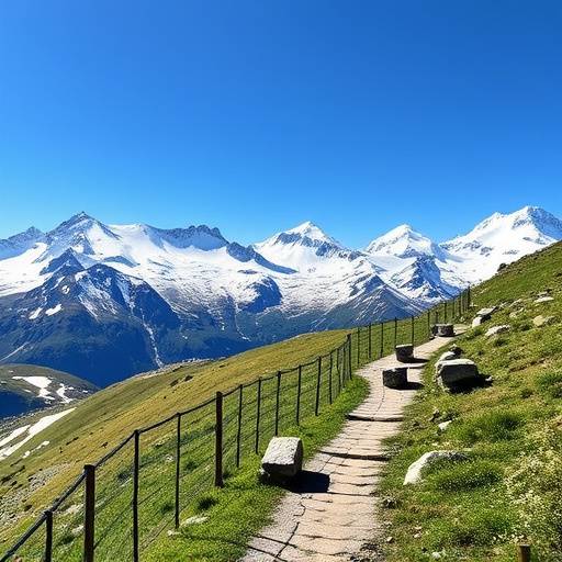 Un sentiero escursionistico nel Parco Nazionale del Gran Paradiso, con viste sulle cime innevate e sulla fauna selvatica